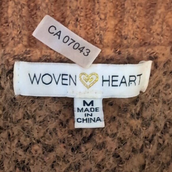 Woven Heart Open Longline Cardigan Sweater Fuzzy Leopard Print Winter Knit - Picture 9 of 11